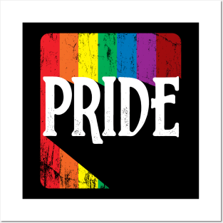 LGBT - Gay Pride - Retro Style Rainbow Posters and Art